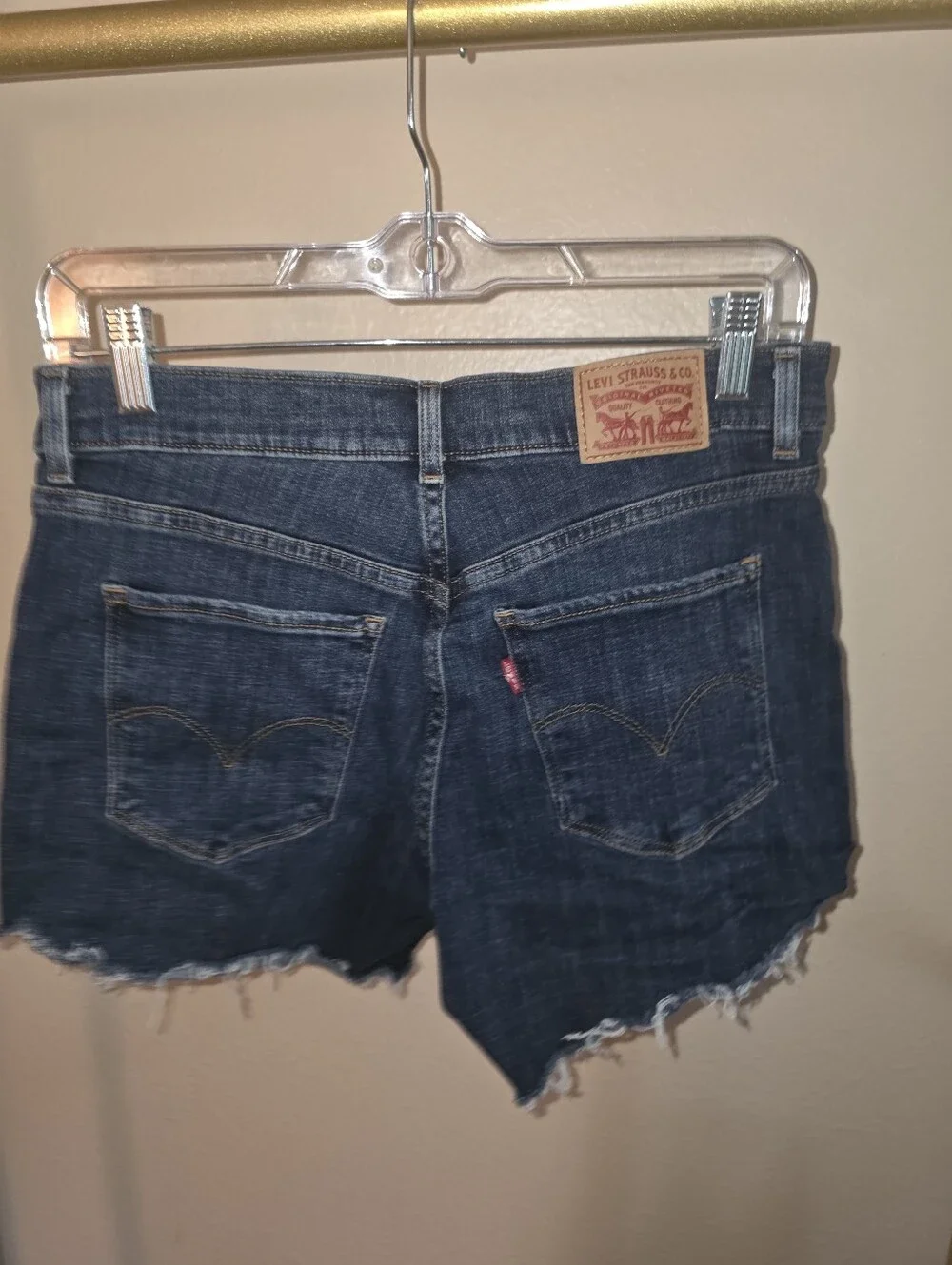 Levis Shorts Womens 28 Blue Denim Classic Bermuda Shorts